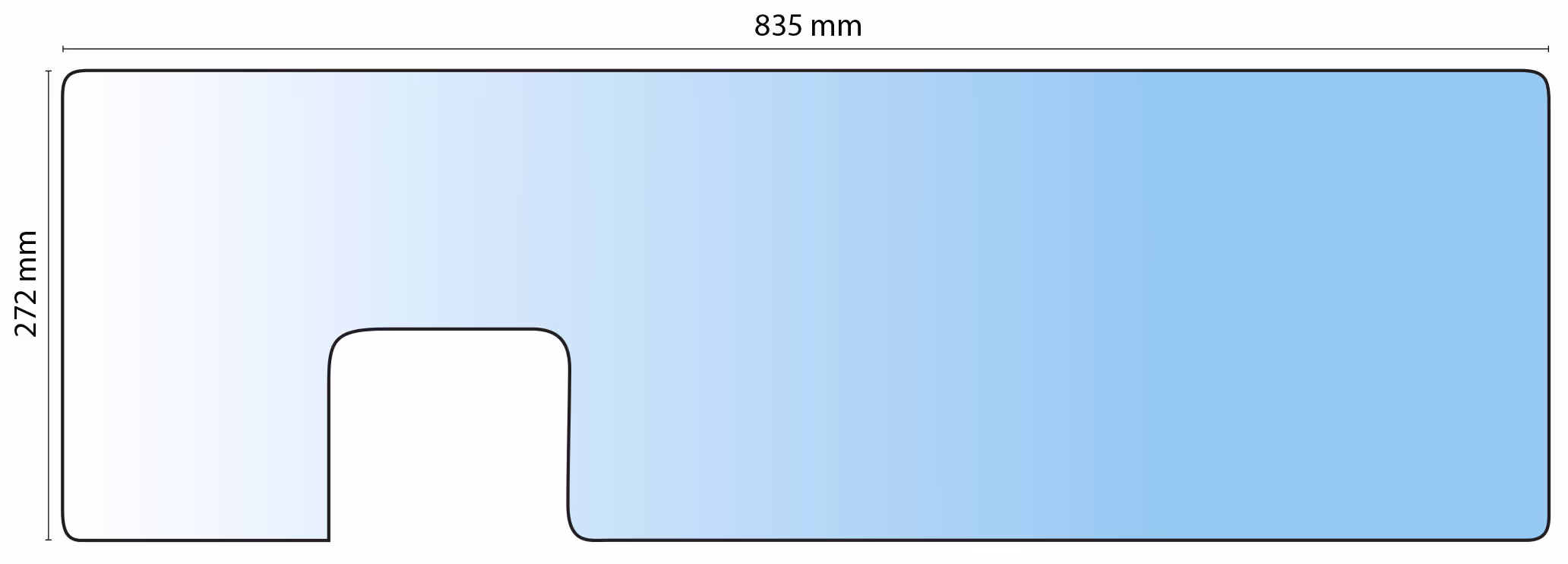 Vitre arrière inférieure 
