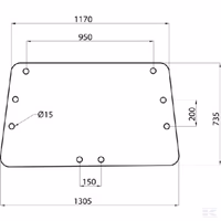 Vitre arrière inférieure