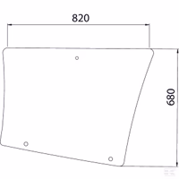 Vitre arrière latérale