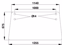 Vitre arrière ouvrante Case Série 33