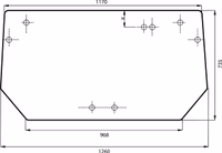 Vitre cabine tacteur arrière SLH 110806010 Adaptable