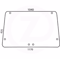 Vitre cabine tacteur arrière supérieure Adaptable