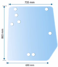 Vitre arrière supérieure 