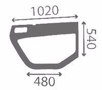 Vitre bas de porte 746743 Manitou