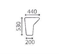 Vitre bas de porte gauche tracto-pelle Case 580G F45095 adaptable
