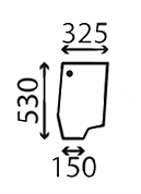 Vitre de bas de porte avant gauche Yanmar 121827