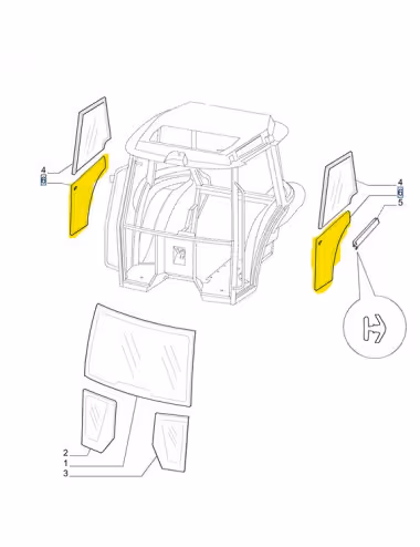Vitre De Cabine 5092899 - New Holland