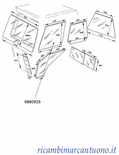 Vitre De Cabine 9960935 - New Holland