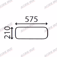 Vitre de cabine - MF 5400 - Lunette arrière inférieure - Teinte verte