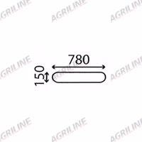 Vitre de cabine - Partie inférieure arrière - D6540