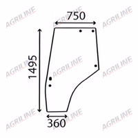 Vitre de cabine - Série MF 4200 4300 - Porte gauche incurvée - Transparente