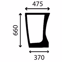 Vitre de labour Droite Deutz 04429884 adaptable