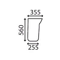 Vitre de labour teinté Renault côté droit 