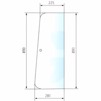 Vitre de porte 3233053R2 Adaptable