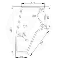 Vitre de porte Adaptable