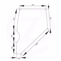 Vitre de porte Adaptable