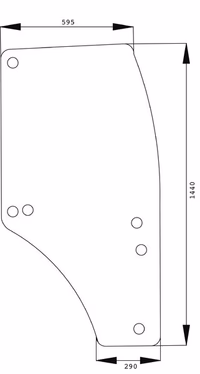 Vitre de porte R198625 Adaptable
