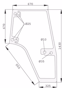 Vitre de porte Adaptable