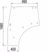 Vitre de porte 401758A1 Adaptable