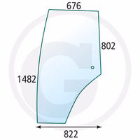 Vitre de porte Zetor droite 53369093 Adaptable