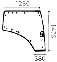 Vitre de porte Droite Fendt 737812030030