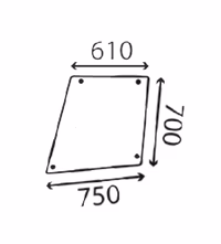Vitre de porte Fiat cabine SIAC TS 25