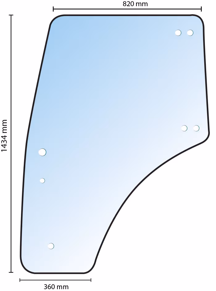 Vitre de porte gauche