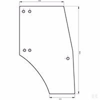 Vitre de porte gauche Claas 00097700040