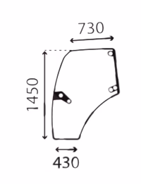 Vitre de Porte Gauche Deutz Fahr