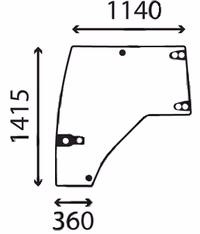 Vitre de porte Mc Cormick gauche 709000A4 Adaptable