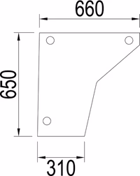 Vitre de porte inférieure 1332428C1 Adaptable