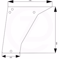 Vitre de porte inférieure 4364140 Adaptable