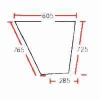 vitre de porte inférieur droite Massey Ferguson 290