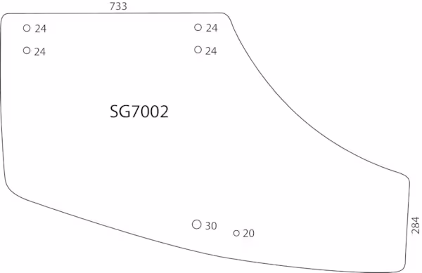 Vitre de porte 3203412 Adaptable