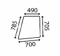 Vitre de porte supérieure 9200212010 Adaptable