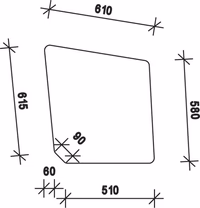 Vitre de porte supérieure Adaptable