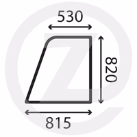 VITRE DE PORTE SUPERIEUREGAUCHE - PLATE