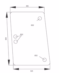 Vitre latérale Adaptable