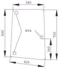 Vitre latérale Adaptable