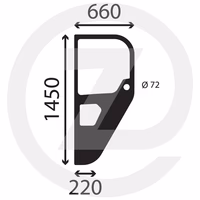 Vitre laterale arriere ref 098894 adaptable Merlo