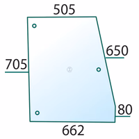 Vitre latérale 1-34-371-113 avant droite Adaptable
