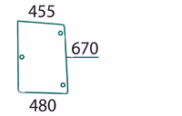 Vitre latérale Case IH droite 134671085 Adaptable