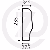 VITRE LATERALEGAUCHE - PLATE - TEINTEE -