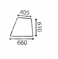 Vitre porte droite cabine Demarais ref 390