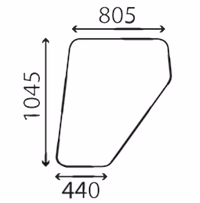 Vitre porte gauche 7700007531 Renault Adaptable