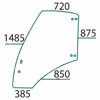 Vitre de porte Deutz-Fahr gauche 0441895110 Adaptable