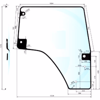 Vitre porte gauche Same 0.015.5691.0/40 