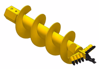 Vrille à dents diamètre 450 mm longueur 1100 mm