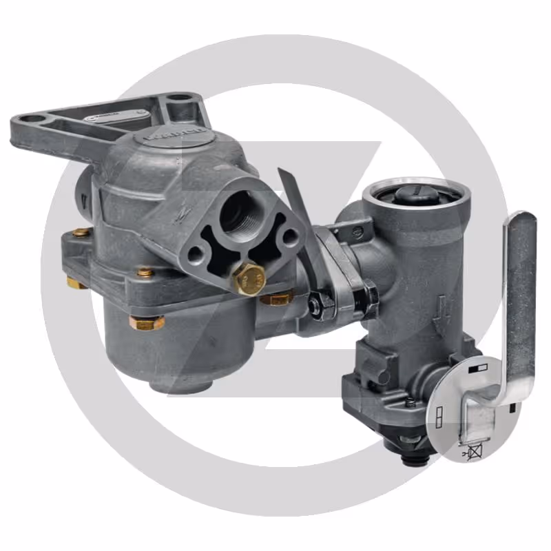 Wabco Soupape de freinage AT - pour circuit de freinage double circuit, avec avance réglable - combinaison de 971 002 150 0 et régulateur de freinage 475 604 041 0