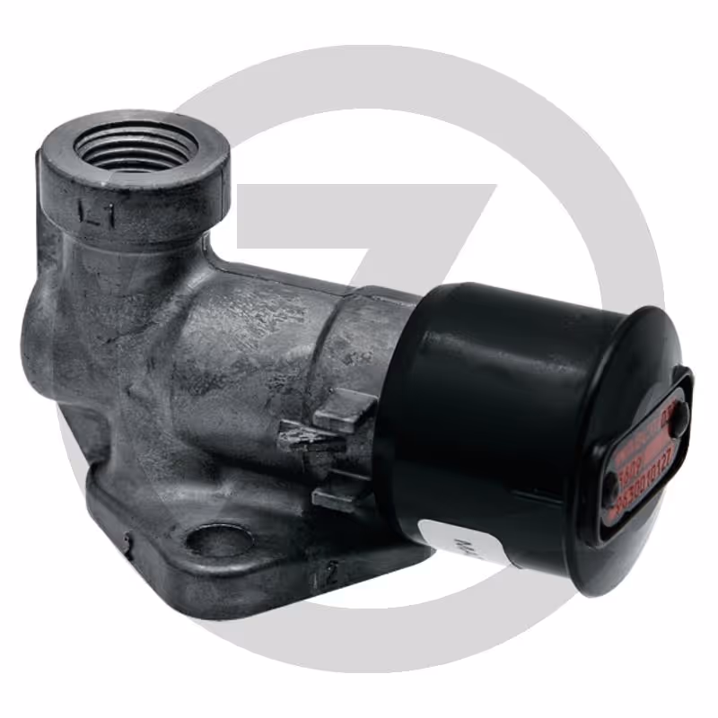 Wabco Valve de suppression pour remorque - avec flasque - bouton de commande noir - (pour soupape de frein de remorque 971002.....)